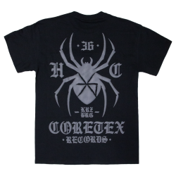 Coretex - Hardcore Spider 3D Puffy Print T-Shirt black/grey