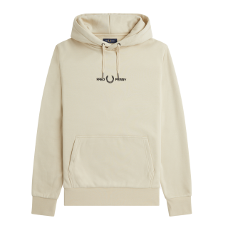 Fred Perry - Font Back Graphic Hooded Sweatshirt M6536 Oatmeal 691