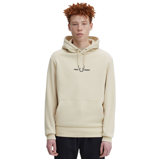 Fred Perry - Font Back Graphic Hooded Sweatshirt M6536 Oatmeal 691
