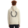 Fred Perry - Font Back Graphic Hooded Sweatshirt M6536 Oatmeal 691