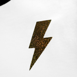 Velvet Vandal - Glitzer Blitz Longsleeve white/black