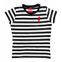 Velvet Vandal - Glitzer Blitz Form Fit T-Shirt white/black stripes