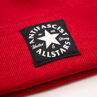 Antifascist Allstars - Recycled Beanie classic red