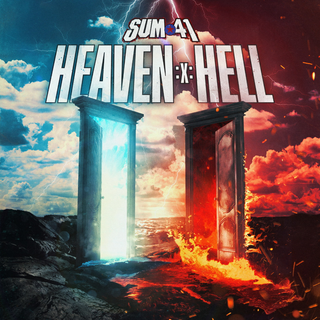 Sum 41 - Heaven :x: Hell ltd indie exclusive black & red quads with cyan splatter 2LP