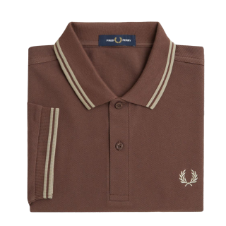 Fred Perry - Twin Tipped Polo Shirt M3600 carrington road brick/warm grey U85