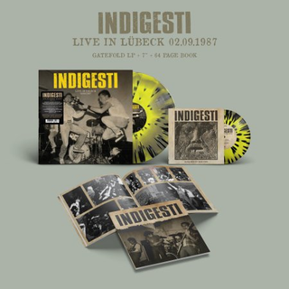 Indigesti - Live In Lbeck 02.09.1987 ltd yellow grey black splatter LP+7+Book