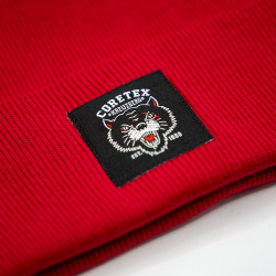 Coretex - Panther Organic Beanie Woven Label red/black