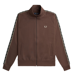 Fred Perry - Contrast Taped Track Jacket J5557 brick/warm grey U85