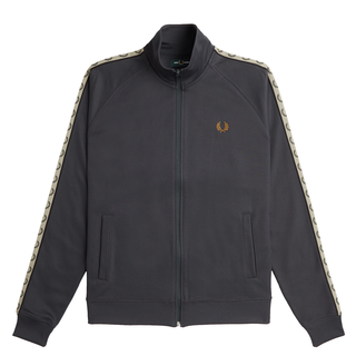Fred Perry - Contrast Taped Track Jacket J5557 anchor grey/black V62
