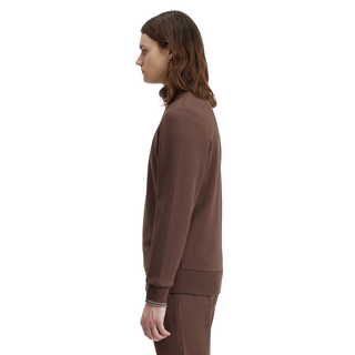 Fred Perry - Half Zip Sweatshirt M3574 brick/warm grey U85