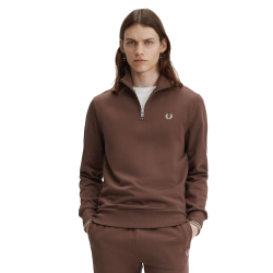 Fred Perry - Half Zip Sweatshirt M3574 brick/warm grey U85