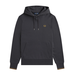 Fred Perry - Tipped Hooded Sweatshirt M2643 anchorgrey/dark caramel V07