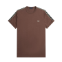 Fred Perry - Contrast Tape Ringer T-Shirt M4613 brick/warm grey U85