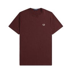 Fred Perry - Crew Neck T-Shirt M1600 oxblood/ecru R82