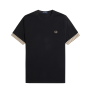 Fred Perry - Striped Cuff T-Shirt M7707 black 102