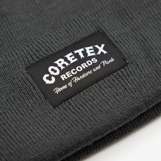 Coretex - Oldschool Logo Beanie Woven Label graphite grey