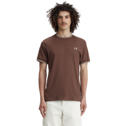 Fred Perry - Twin Tipped T-Shirt M1588 brick/warm grey U85