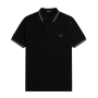 Fred Perry - Twin Tipped Polo Shirt M3600 black/warm stone/shaded stone U97