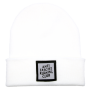 Anti Fascist Running Club - Beanie  w/ Reflector Patch - white