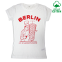 Berlin - City Of Unknown Pleasures Organic Cotton Form Fit T-Shirt white red