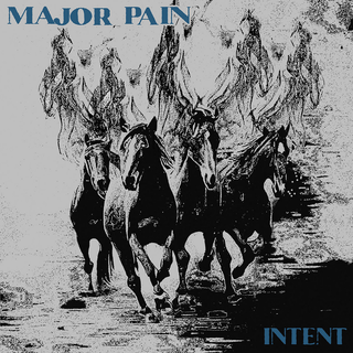 Major Pain - Intent white with blue splatter LP
