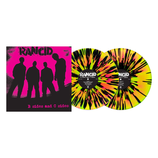 Rancid - B Sides And C Sides neon magenta and neon green with black splatter 2LP