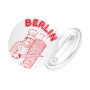 Berlin - City Of Unknown Pleasures Button white/red