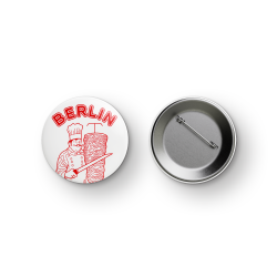 Berlin - City Of Unknown Pleasures Button white/red