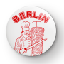 Berlin - City Of Unknown Pleasures Button white/red