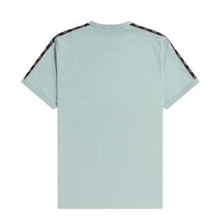 Fred Perry - Contrast Tape Ringer T-Shirt M4613 silver blue/warm grey W26