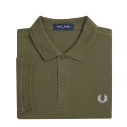 Fred Perry - Plain Polo Shirt M6000 uniform green/light...