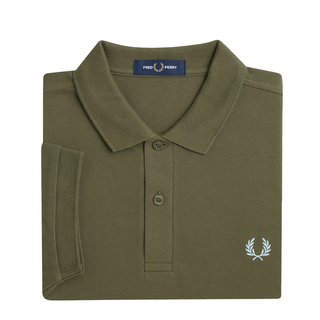 Fred Perry - Plain Polo Shirt M6000 uniform green/light ice V41 XL