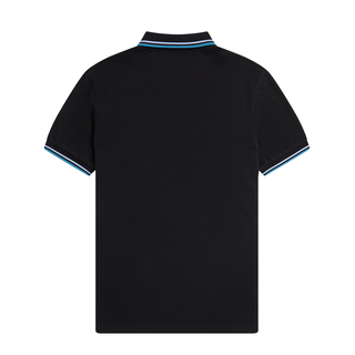 Fred Perry - Twin Tipped Polo Shirt M3600 black/light smoke/runaway bay ocean V18 S