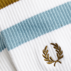 Fred Perry - Bold Tipped Towelling Socks C7148 white/dark caramel U68