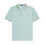 Fred Perry - Twin Tipped Polo Shirt M3600 silver blue/dark caramel/dark caramel V22