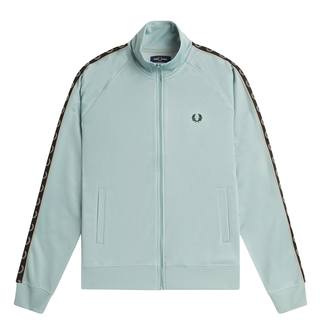 Fred Perry - Contrast Taped Track Jacket J5557 silver blue/warm grey W26