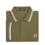 Fred Perry - Twin Tipped Polo Shirt M3600 uniform green/snow white/light ice V25