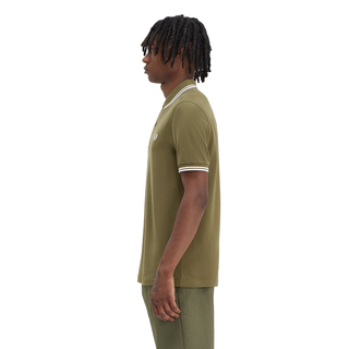 Fred Perry - Twin Tipped Polo Shirt M3600 uniform green/snow white/light ice V25 XXL