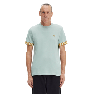 Fred Perry - Striped Cuff T-Shirt M7707 silver blue 959