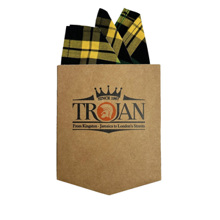 Trojan - Windowpane Check S/S B/D Shirt TC/1034 black