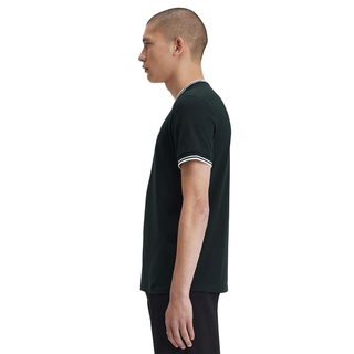 Fred Perry - Twin Tipped T-Shirt M1588 night green/snow white T50