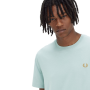 Fred Perry - Crew Neck T-Shirt M1600 silver blue/dark caramel V22