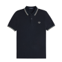 Fred Perry - Twin Tipped Polo Shirt M3600 navy/silver blue/warm grey V24