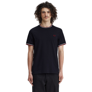 Fred Perry - Twin Tipped T-Shirt M1588 navy/snow white/burnt red T55