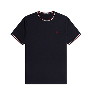 Fred Perry - Twin Tipped T-Shirt M1588 navy/snow white/burnt red T55 S