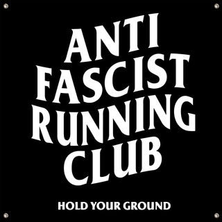 Anti Fascist Running Club - Flag black