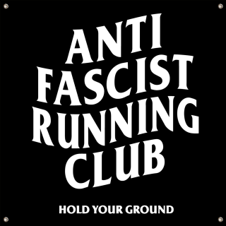 Anti Fascist Running Club - Flag black Anti Fascist Running Club - Flag black