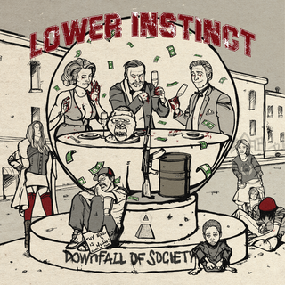 Lower Instinct - Downfall Of Society PRE-ORDER red black splatter LP
