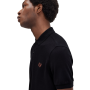 Fred Perry - Plain Polo Shirt M6000 black/whisky brown U35