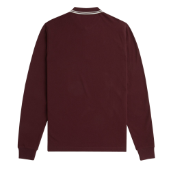 Fred Perry - Twin Tipped Polo Shirt Longsleeve M3636 oxblood/ecru/ecru 597